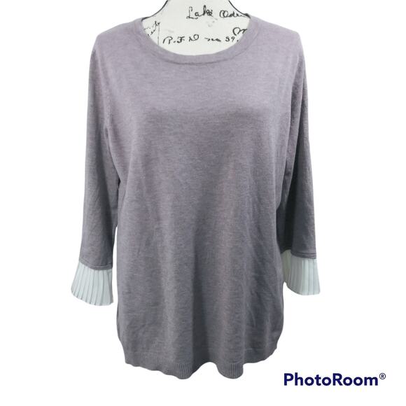 Sioni Purple Wool Blend Sweater Chiffon L - Picture 1 of 6